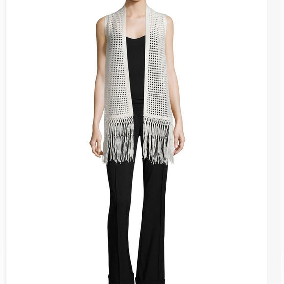 Tahari Maeve Fringe Vest - Picture 1 of 3